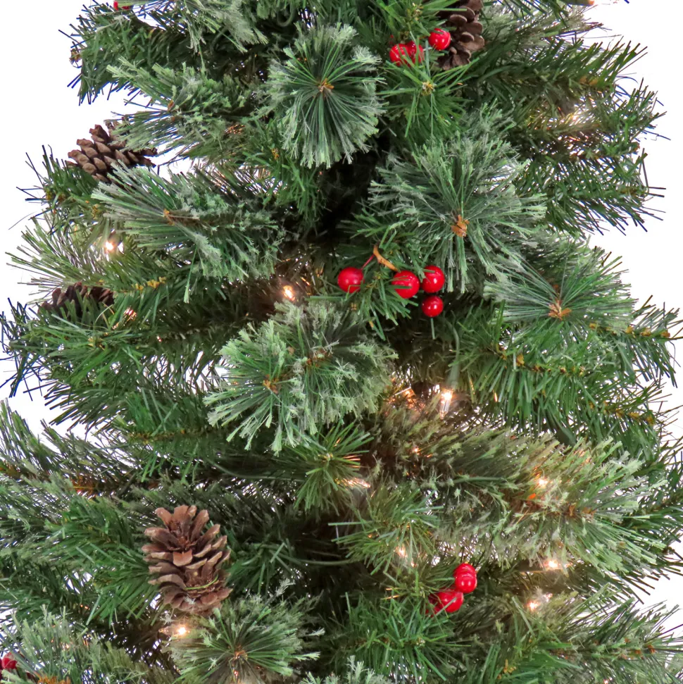 Store The Holiday Aisle 4' 8" H Green Pine Christmas Tree With 100 Lights