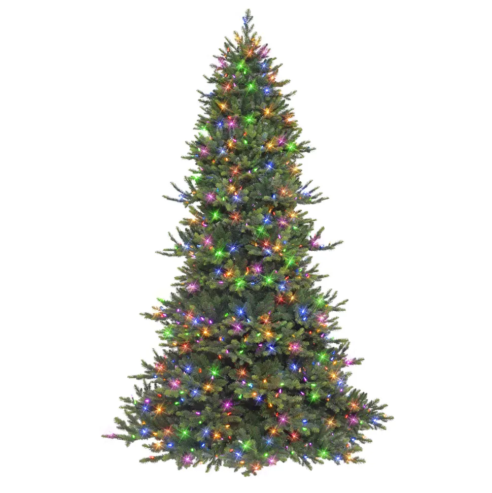Outlet The Holiday Aisle 7' 5'' H Slender Green Pine Christmas Tree With 700 Lights
