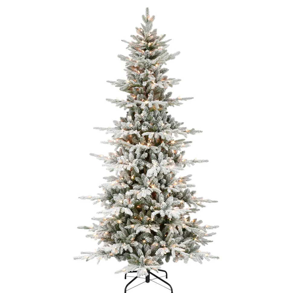 Cheap The Holiday Aisle 7' 5'' H Slender Green Pine Christmas Tree With 450 Lights