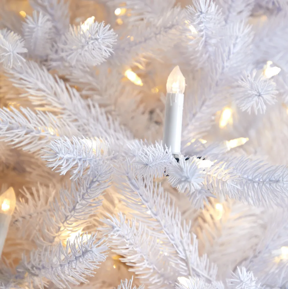 Sale The Holiday Aisle 7' 6" H White Realistic Artificial Fir Cashmere Christmas Tree With 964 Led Lights