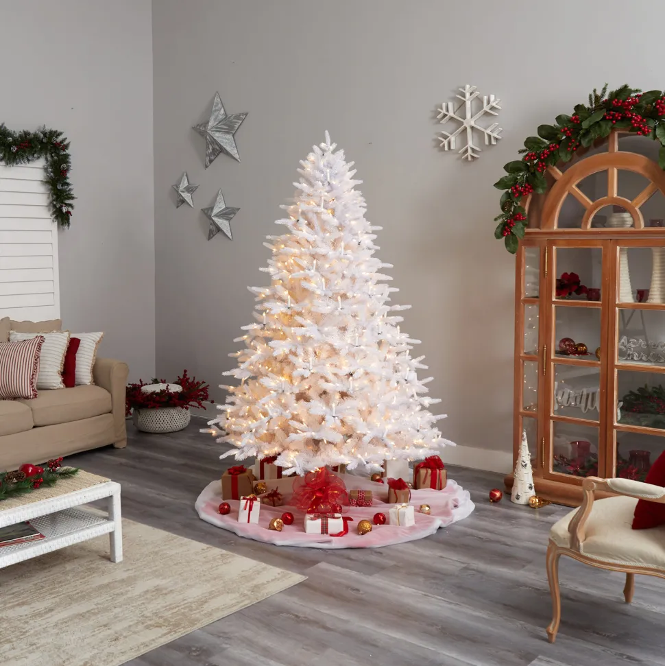 Sale The Holiday Aisle 7' 6" H White Realistic Artificial Fir Cashmere Christmas Tree With 964 Led Lights