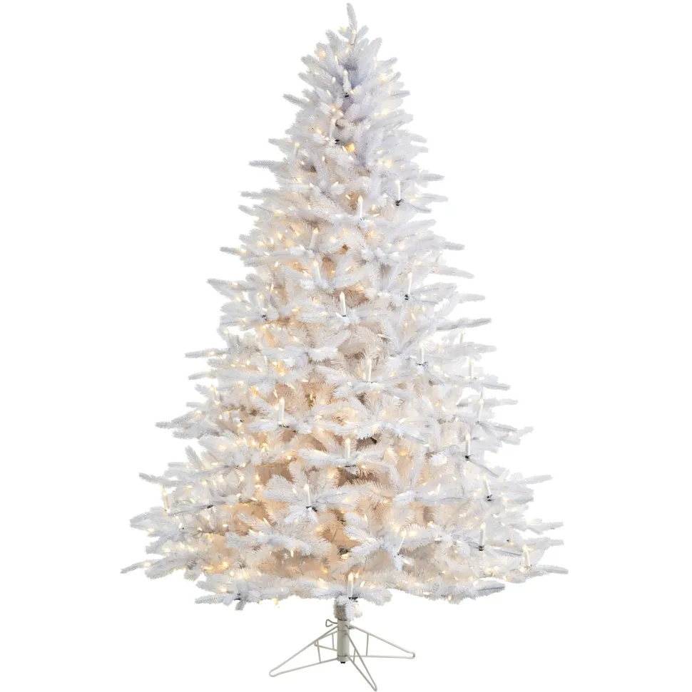 Sale The Holiday Aisle 7' 6" H White Realistic Artificial Fir Cashmere Christmas Tree With 964 Led Lights