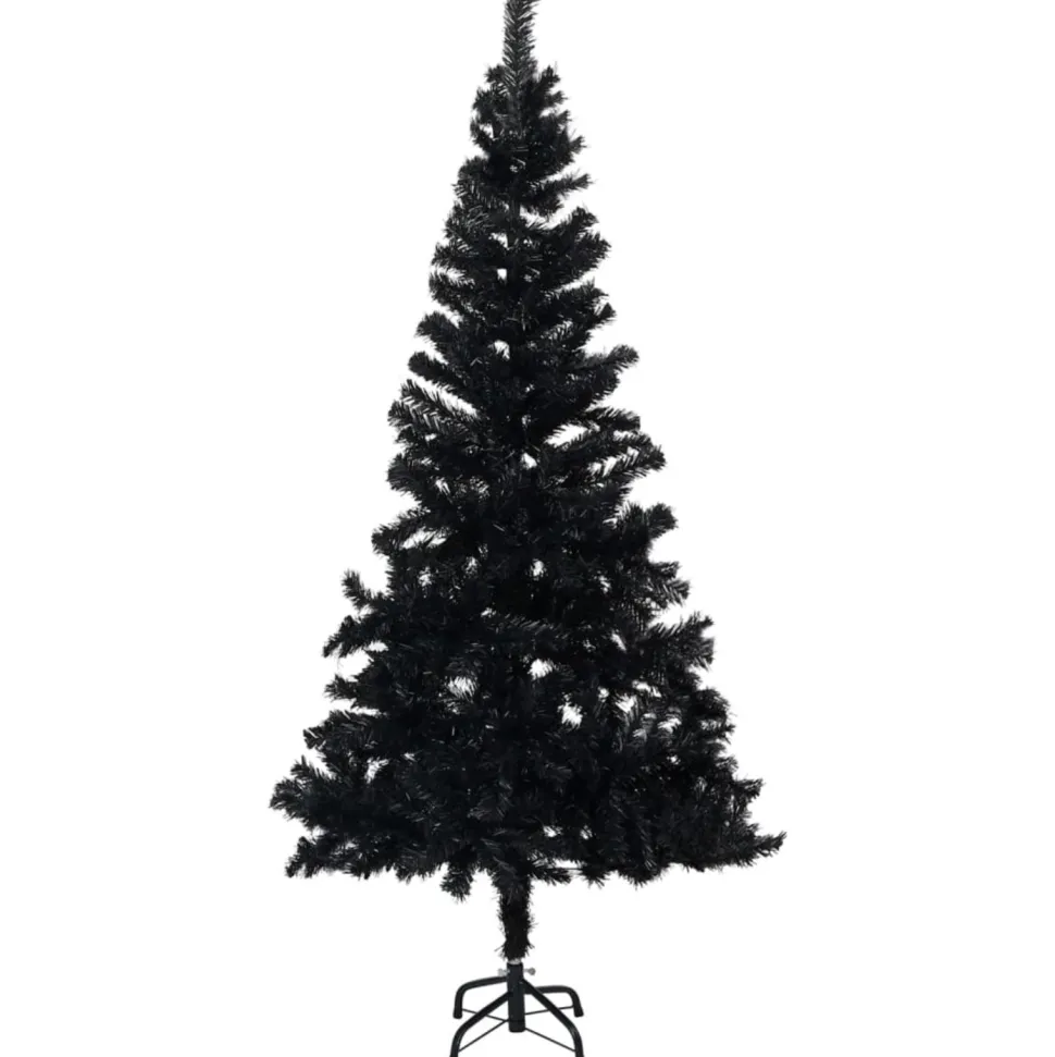 Best The Holiday Aisle 6'10" Black Fir Frosted Christmas Tree With Led Lights
