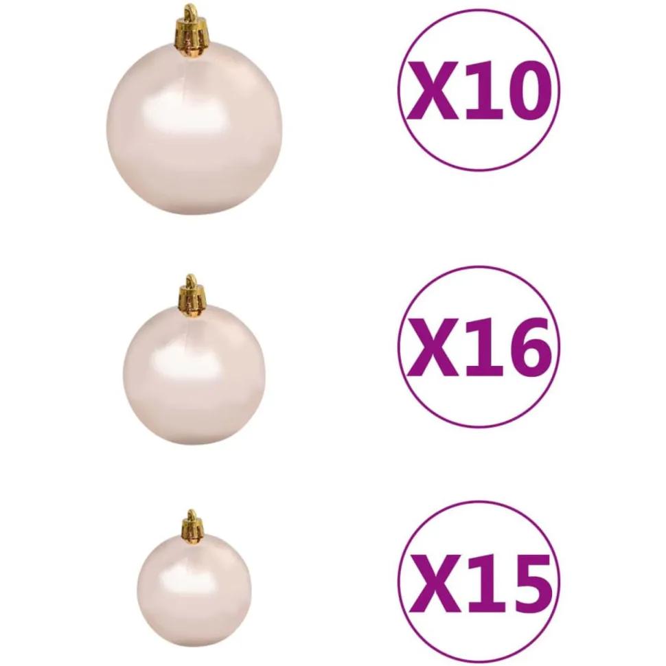 Best The Holiday Aisle 6'10" Black Fir Frosted Christmas Tree With Led Lights