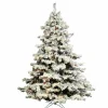 Best Vickerman 4.5' Flocked Alaskan Artificial Christmas Tree With Multi Dura Lights