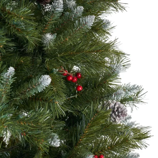 Cheap The Holiday Aisle 7' Frosted Green Spruce Artificial Christmas Tree With 450 Clear/White Lights