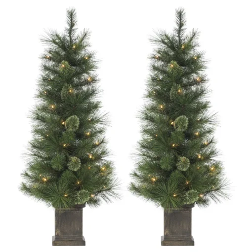 Shop The Holiday Aisle 4' Green Fir Artificial Christmas Tree With 70 White Lights