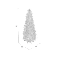 Discount Mercury Row 90' Green Fir Artificial Christmas Tree With 350 Color + Clear Lights