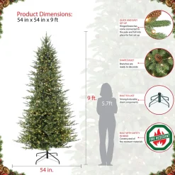 Sale The Holiday Aisle 9' Green Fir Trees Christmas Tree With 800 White Light