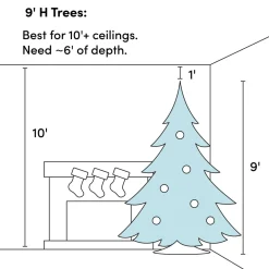 Sale The Holiday Aisle 9' Green Fir Trees Christmas Tree With 800 White Light