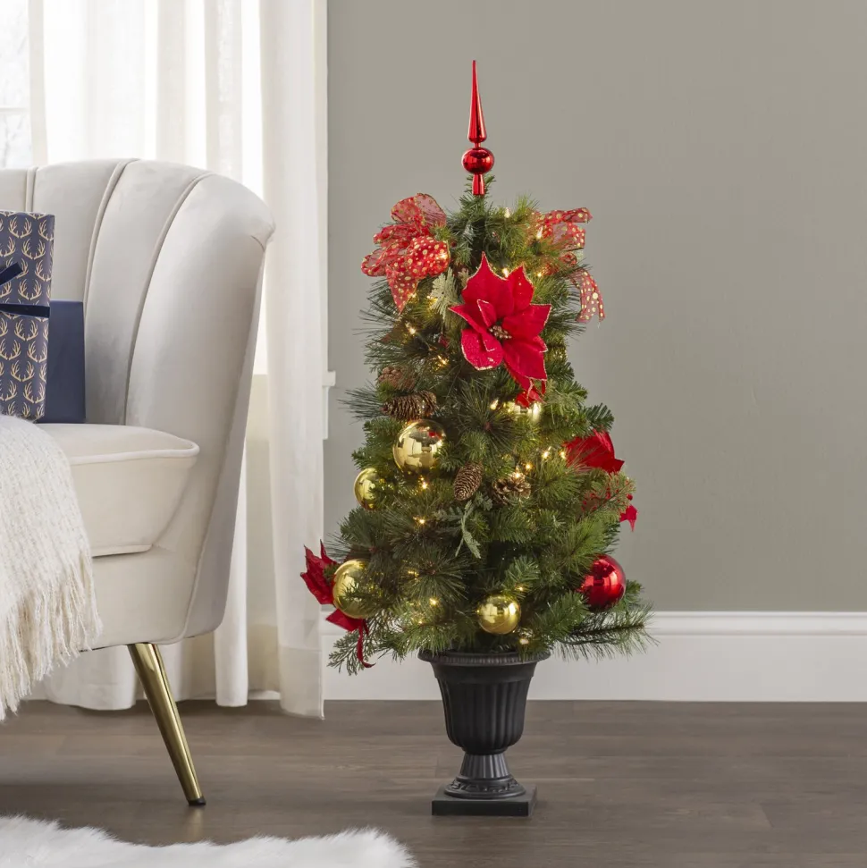 Outlet The Holiday Aisle 3' Green Pine Artificial Christmas Tree With 50 Clear/White Lights