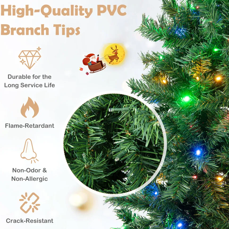Cheap The Holiday Aisle 6' Green Realistic Pvc Pine Christmas Tree With 260 Led