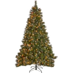 Sale The Holiday Aisle 9' Green Spruce Artificial Christmas Tree With 750 Clear Lights