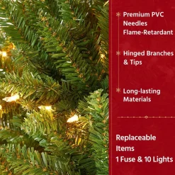 Outlet The Holiday Aisle 7.5' Green Spruce Artificial Christmas Tree With 700 Clear & White Lights