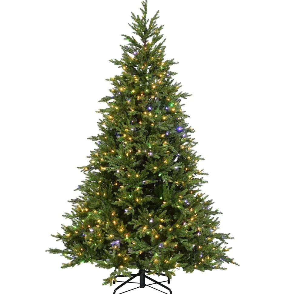 New The Holiday Aisle 7.5' H Green Realistic Artificial Spruce Christmas Tree With 800 Led Lights