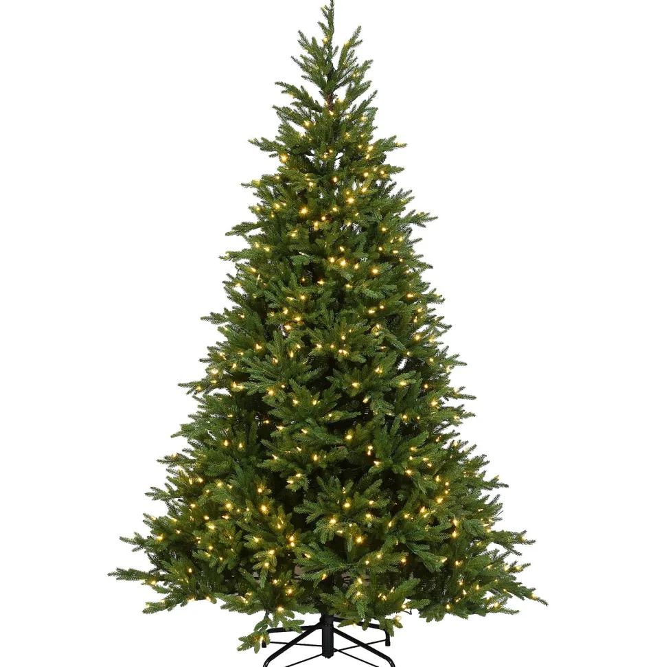 New The Holiday Aisle 7.5' H Green Realistic Artificial Spruce Christmas Tree With 800 Led Lights
