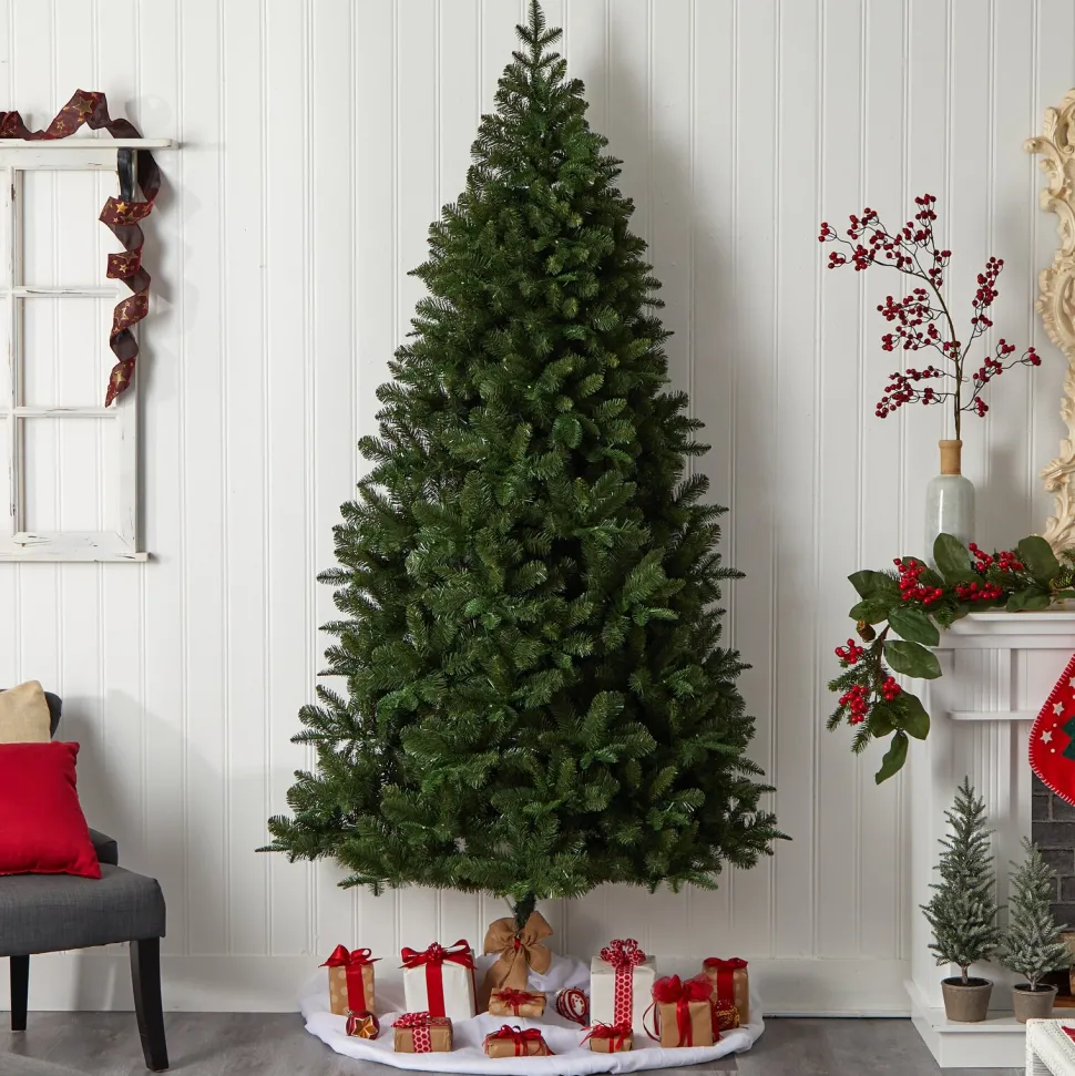 Fashion The Holiday Aisle 8' H Green Realistic Artificial Spruce Cashmere Christmas Tree With 280 Led Lights