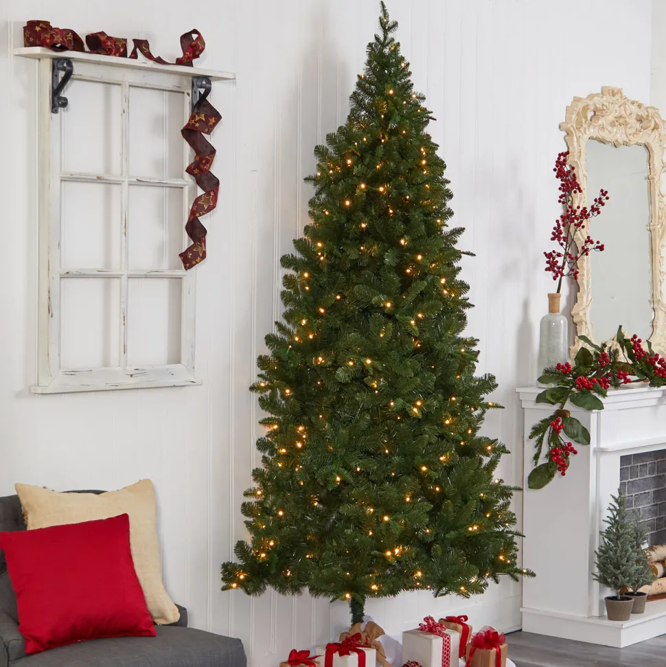 Fashion The Holiday Aisle 8' H Green Realistic Artificial Spruce Cashmere Christmas Tree With 280 Led Lights