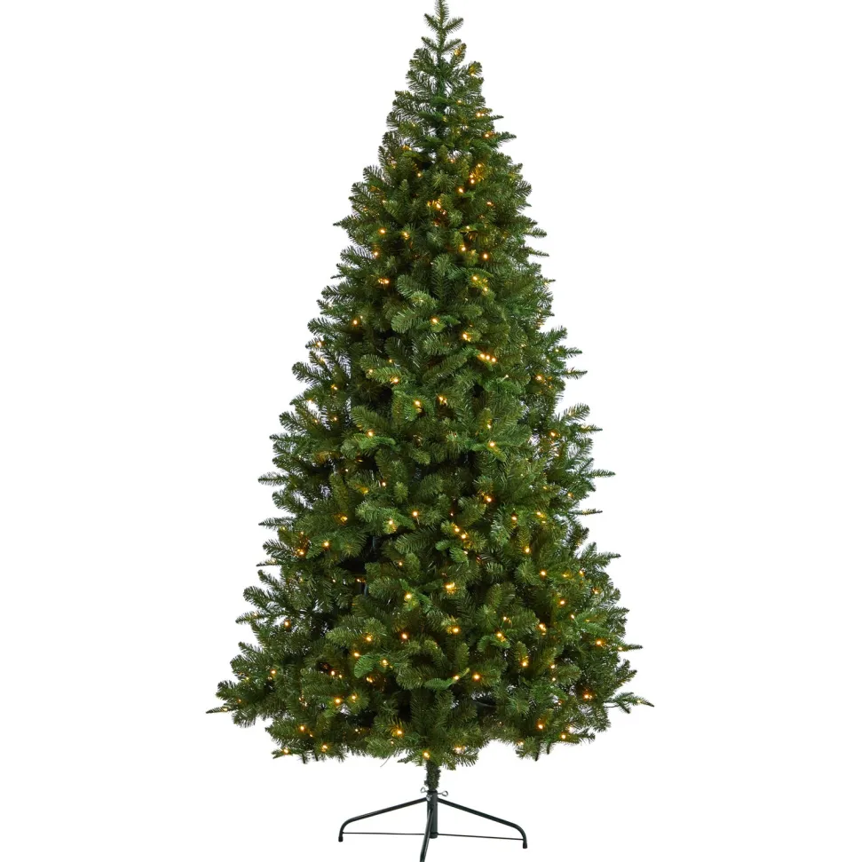Fashion The Holiday Aisle 8' H Green Realistic Artificial Spruce Cashmere Christmas Tree With 280 Led Lights