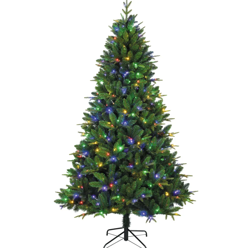 Discount The Holiday Aisle 7.5" H Green Realistic Artificial Christmas Tree With 600 Led Lights