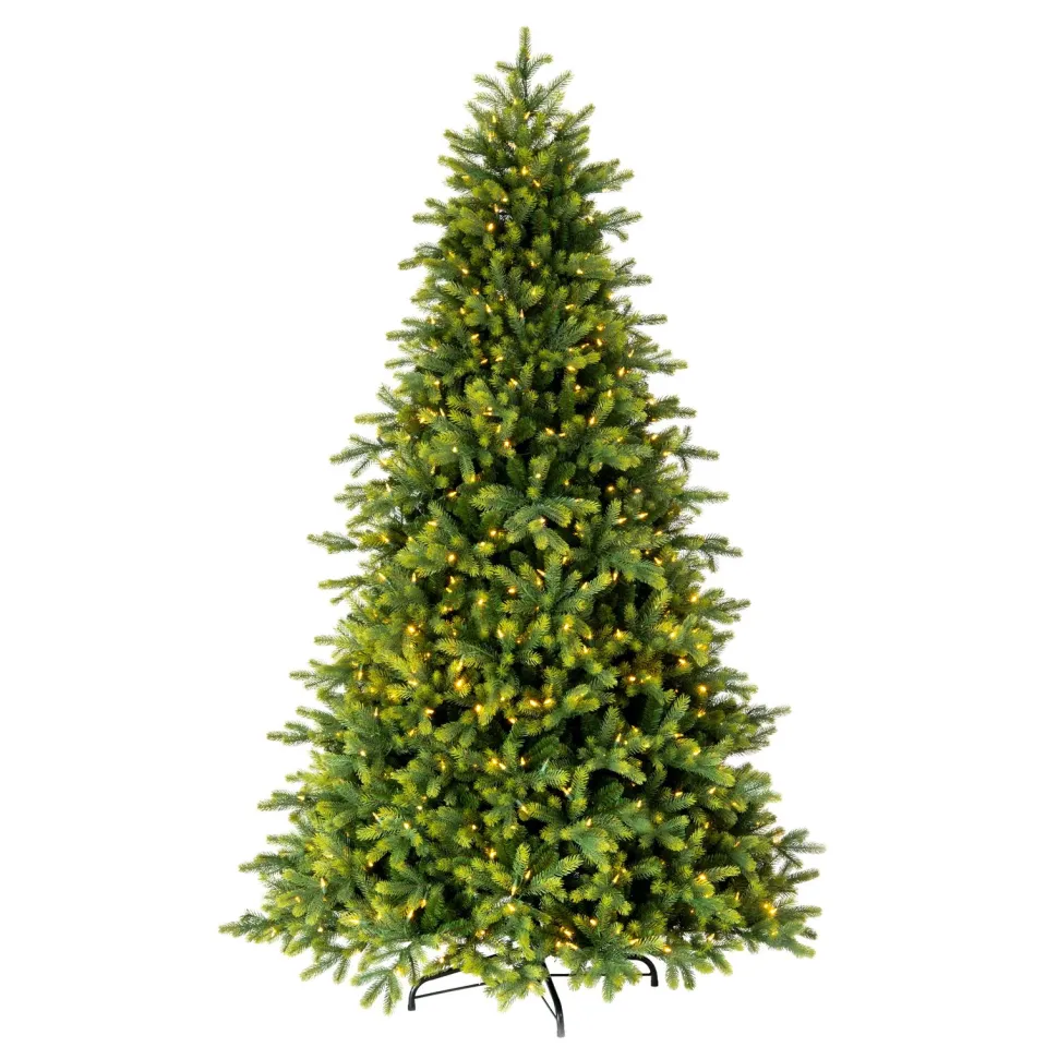 Best Sale The Holiday Aisle 108'' H Green Realistic Fir Christmas Tree With 1100 Led Lights