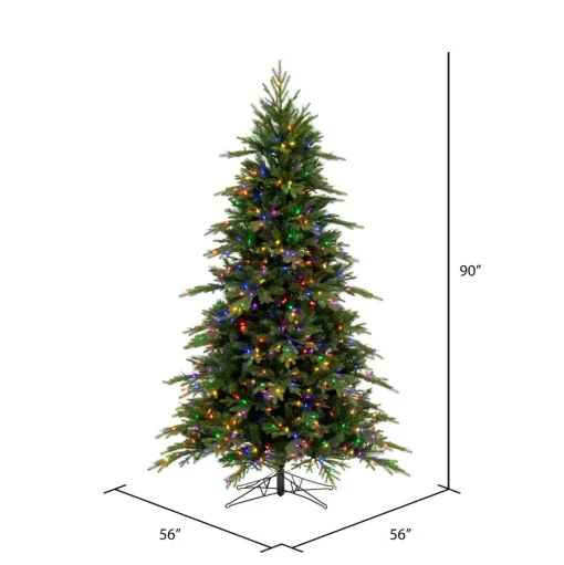 Discount The Holiday Aisle 90'' H Green Realistic Fir Christmas Tree With 700 Led Lights