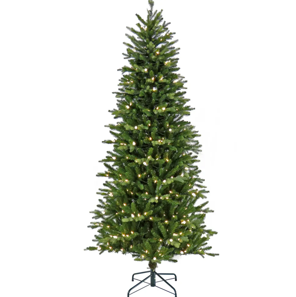 Discount The Holiday Aisle 7.5' H Green Realistic Pine Cashmere Christmas Tree With 350 Led Lights