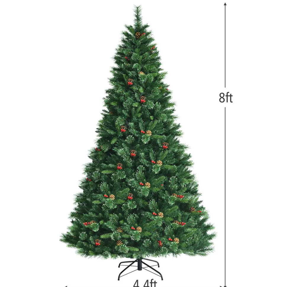 Clearance The Holiday Aisle 96'' H Green Realistic Pine Cashmere Christmas Tree With 600 Led Lights