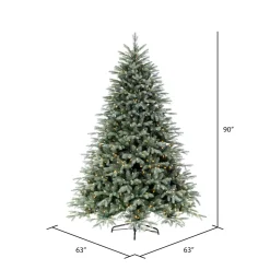 Best Sale The Holiday Aisle 90'' H Green Realistic Spruce Christmas Tree With 750 Led Lights