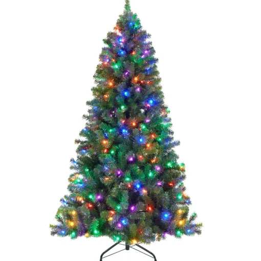 Hot The Holiday Aisle 6' H Green Tree Family Christmas Tree 250 Lights Led