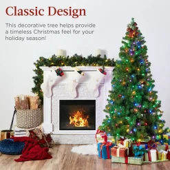 Hot The Holiday Aisle 6' H Green Tree Family Christmas Tree 250 Lights Led