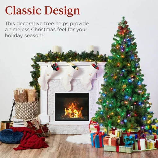Hot The Holiday Aisle 6' H Green Tree Family Christmas Tree 250 Lights Led
