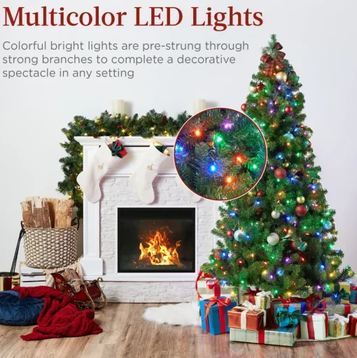 Hot The Holiday Aisle 6' H Green Tree Family Christmas Tree 250 Lights Led