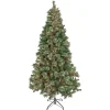 Hot The Holiday Aisle 90" H Regular Artificial Pvc Pine Cashmere Christmas Tree 550 Led Steady/Constant Lights And Pinecones