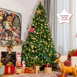 Shop The Holiday Aisle 9' H Regular Green Artificial Christmas Tree With 250 Led Lights