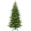 Best Sale The Holiday Aisle 90" H Slender Green Pvc & Pe Blend Fir Christmas Tree With 500 Lights
