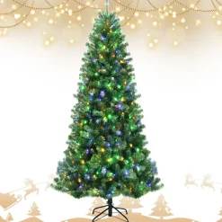 Discount The Holiday Aisle 96'' H Slender Green Spruce Christmas Tree With 600 Led Color Changing/Combination Lights