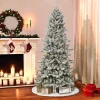Fashion Sand & Stable 7'6" H Slender Green Spruce Frosted Christmas Tree With 400 Lights