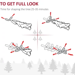 Store The Holiday Aisle 9' H Slender Green/White Flocked/Frosted Christmas Tree With 350 Led Lights