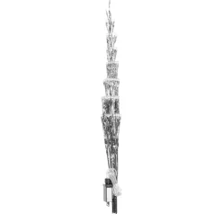 Best The Holiday Aisle 5' H Slender Silver Cedar Christmas Tree With 180 Led Lights