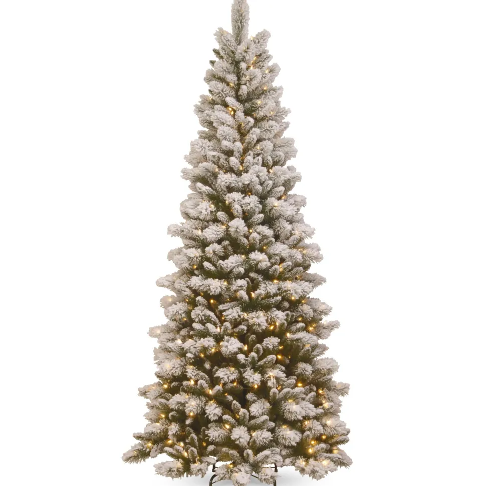 New The Twillery Co. 7'6" H Slender White Pine Christmas Tree With 500 Lights