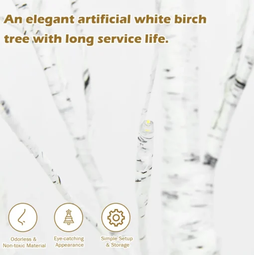 Best The Holiday Aisle 6' H White Realistic Artificial Christmas Tree With 96 Led Lights