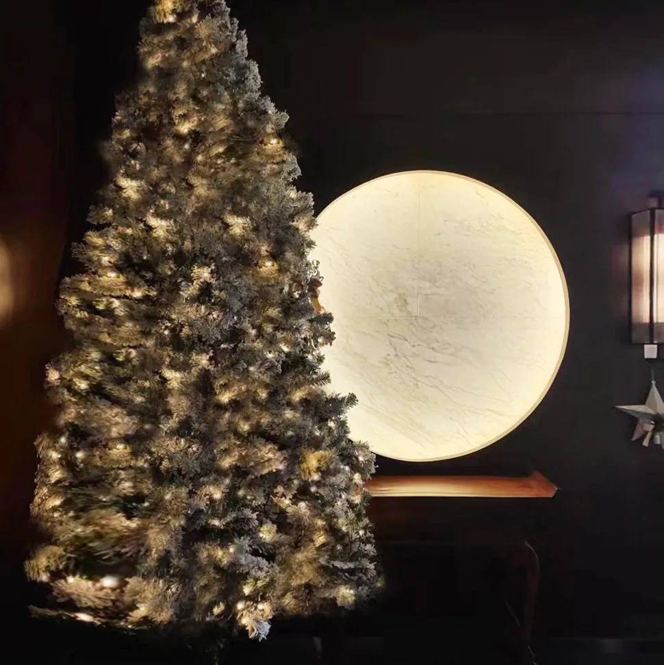 Store The Holiday Aisle 9' H White Realistic Pine Christmas Tree With 600 Led Color Changing/Combination Light