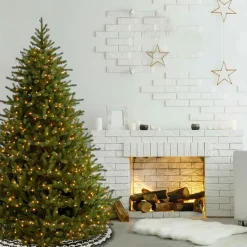 Shop The Holiday Aisle 6.5' Lighted Artificial Fir Christmas Tree - Stand Included