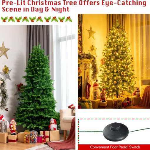 Sale The Holiday Aisle 6' Lighted Artificial Pine Christmas Tree - Stand Included