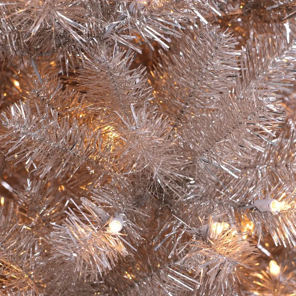 Discount The Holiday Aisle 4.5' Rose Gold Spruce Artificial Christmas Tree With 150 Clear/White Lights