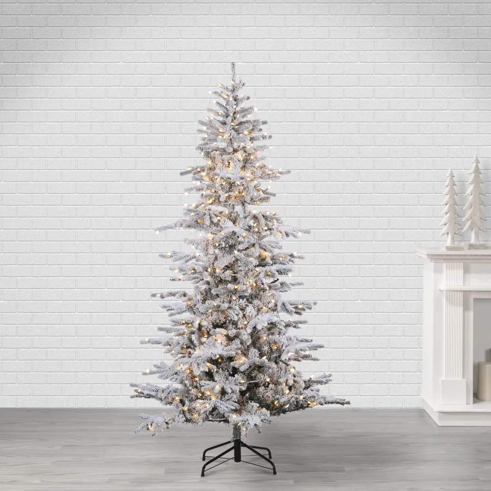 Shop The Holiday Aisle 7.5' White Fir Artificial Christmas Tree With 550 Clear White Lights