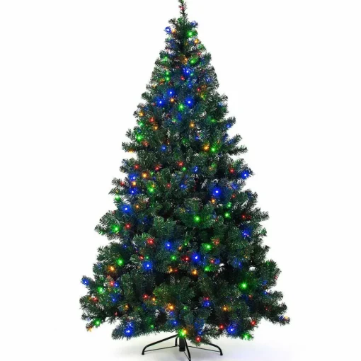 Shop The Holiday Aisle Adylina 7.5' Green Pine Artificial Christmas Tree With 550 Multi-Colored Lights