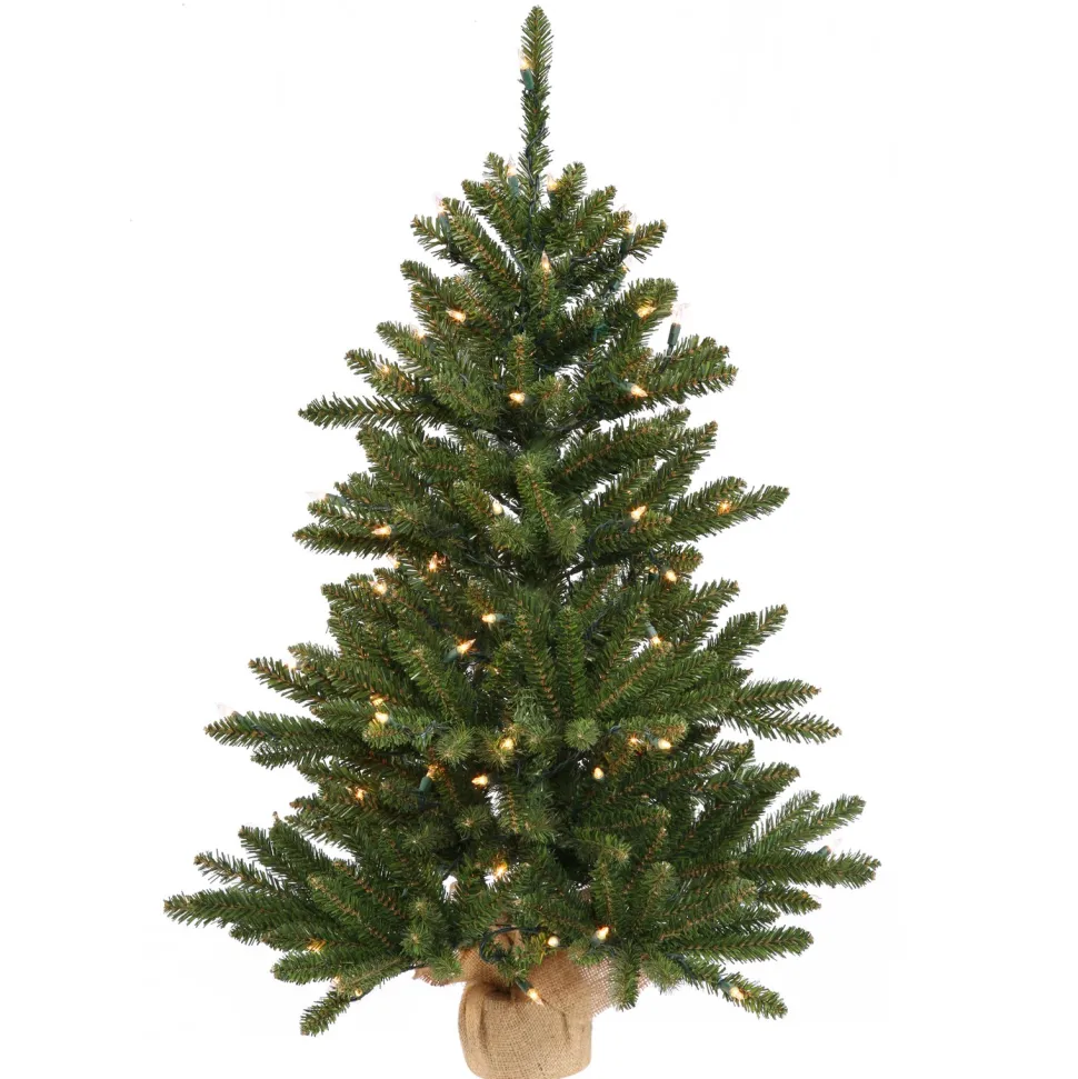 Sale The Holiday Aisle Anoka Pine 3' Green Pine Artificial Christmas Tree With 100 Clear/White Lights