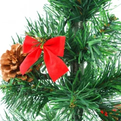 Hot The Holiday Aisle Artificial Christmas Tree With Baubles And Leds Green 2 Ft